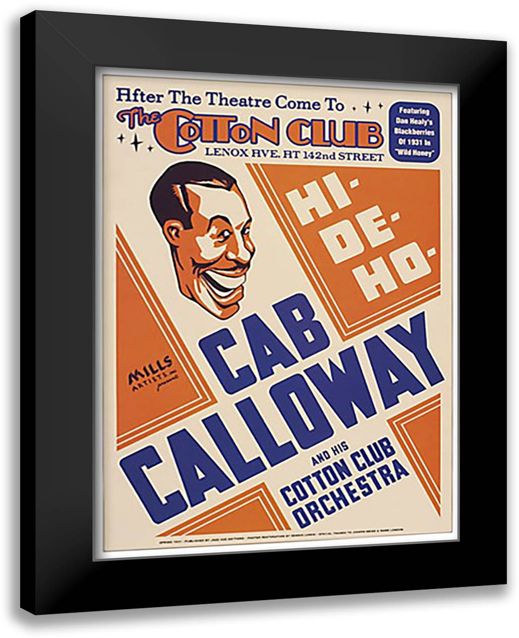 Cab Calloway, 1931 21x28 Black Modern Wood Framed Art Print Poster