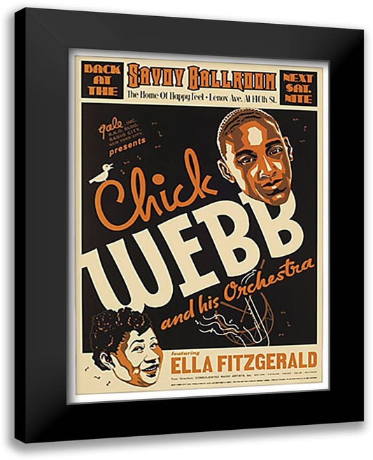 Chick Webb, 1935 21x28 Black Modern Wood Framed Art Print Poster