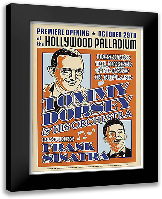 Tommy Dorsey, 1940 21x28 Black Modern Wood Framed Art Print Poster