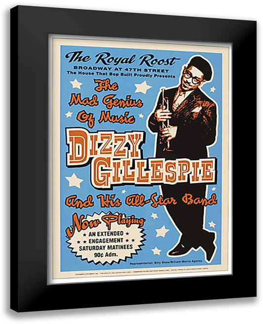 Dizzy Gillespie, 1948 21x28 Black Modern Wood Framed Art Print Poster