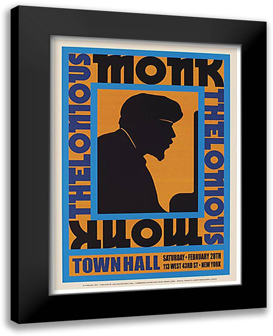 Thelonious Monk, 1959 21x28 Black Modern Wood Framed Art Print Poster