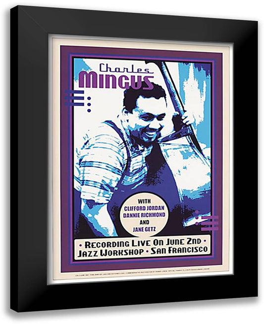 Charles Mingus, 1964 21x28 Black Modern Wood Framed Art Print Poster