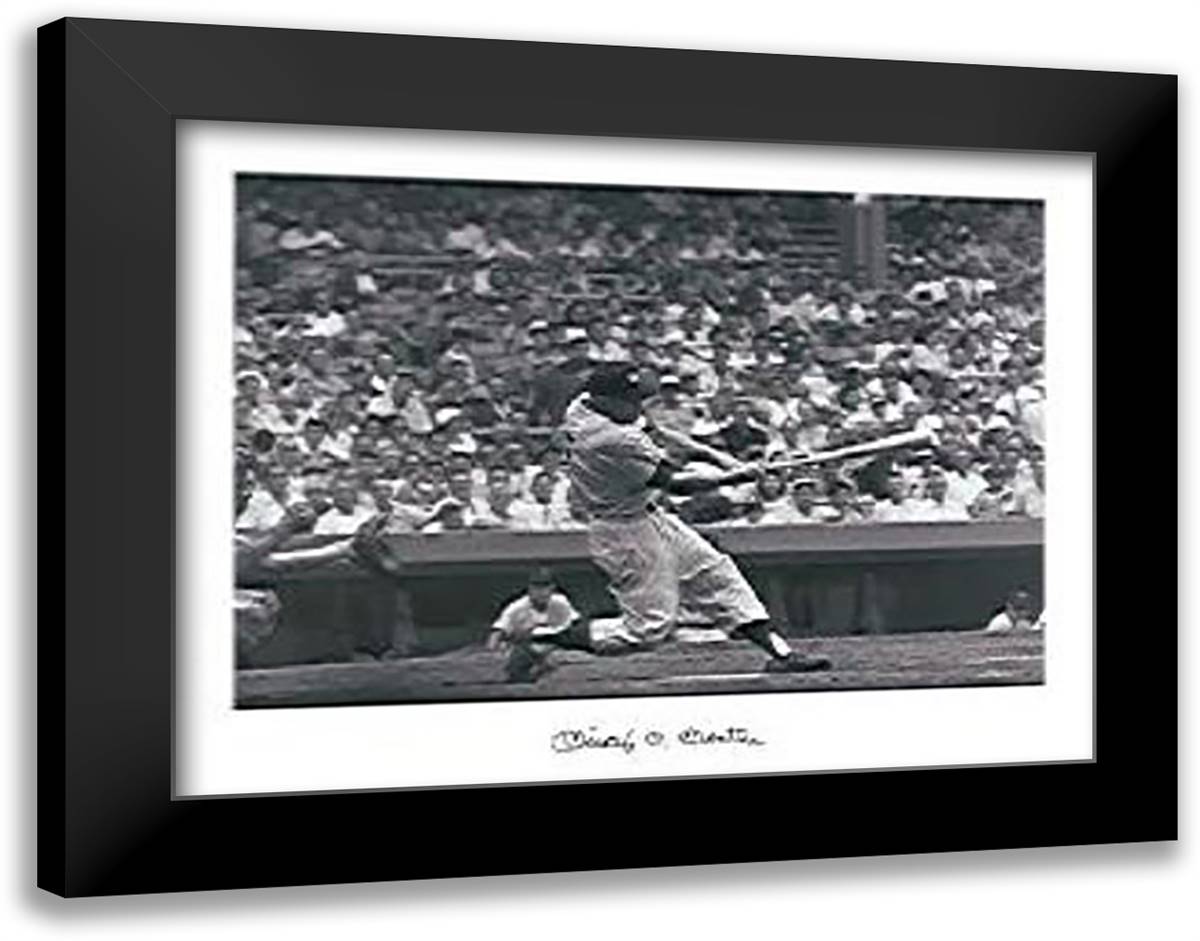 Out of the Park, 1956 36x28 Black Modern Wood Framed Art Print Poster