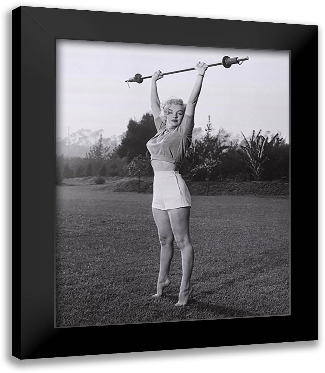 Marilyn - Workin It 26x32 Black Modern Wood Framed Art Print Poster by Corbis Archive
