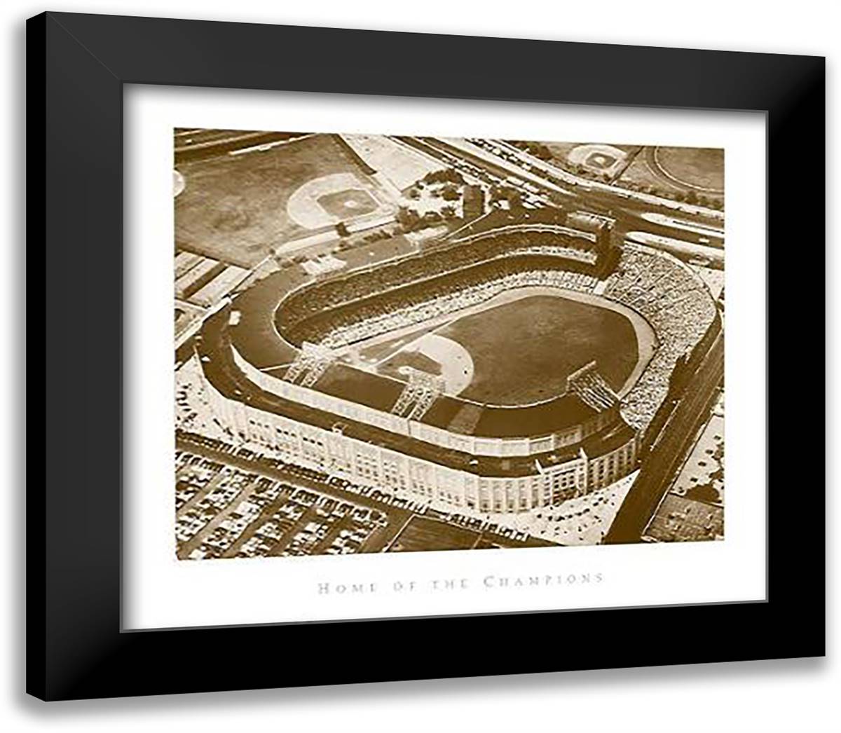 Home of the Champions 32x28 Black Modern Wood Framed Art Print Poster