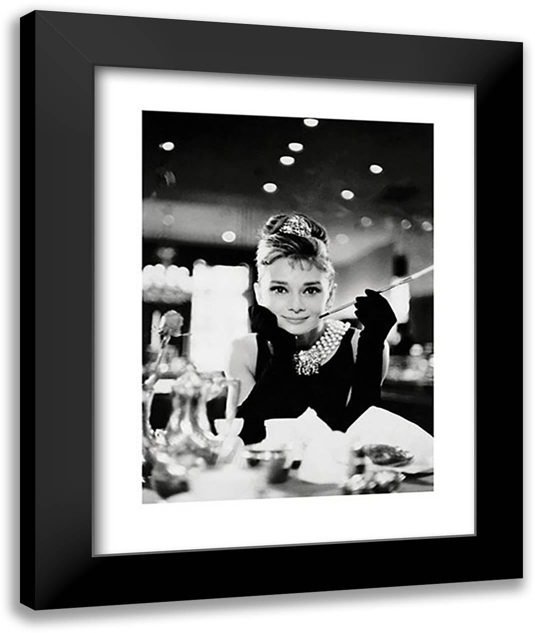 Audrey Hepburn ??? Breakfast At Tiffany???S 28x36 Black Modern Wood Framed Art Print Poster