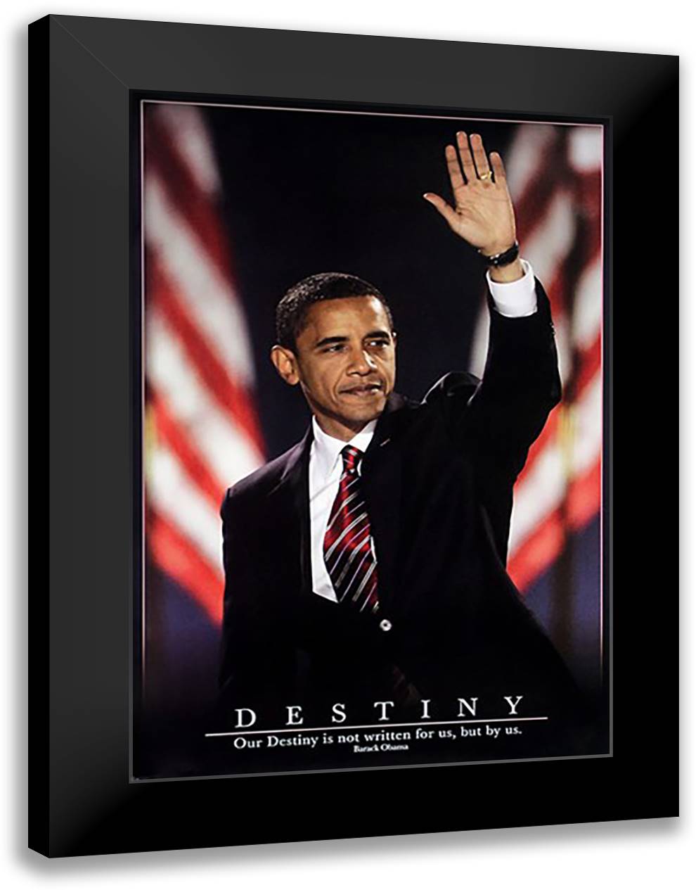 Destiny 28x40 Black Modern Wood Framed Art Print Poster