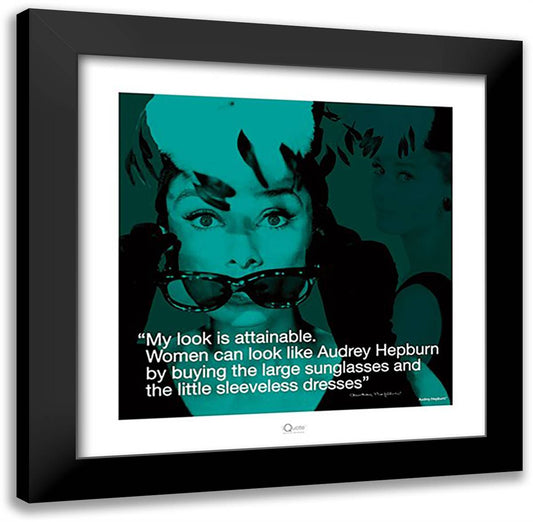 Audrey Hepburn- Attainable 20x20 Black Modern Wood Framed Art Print Poster