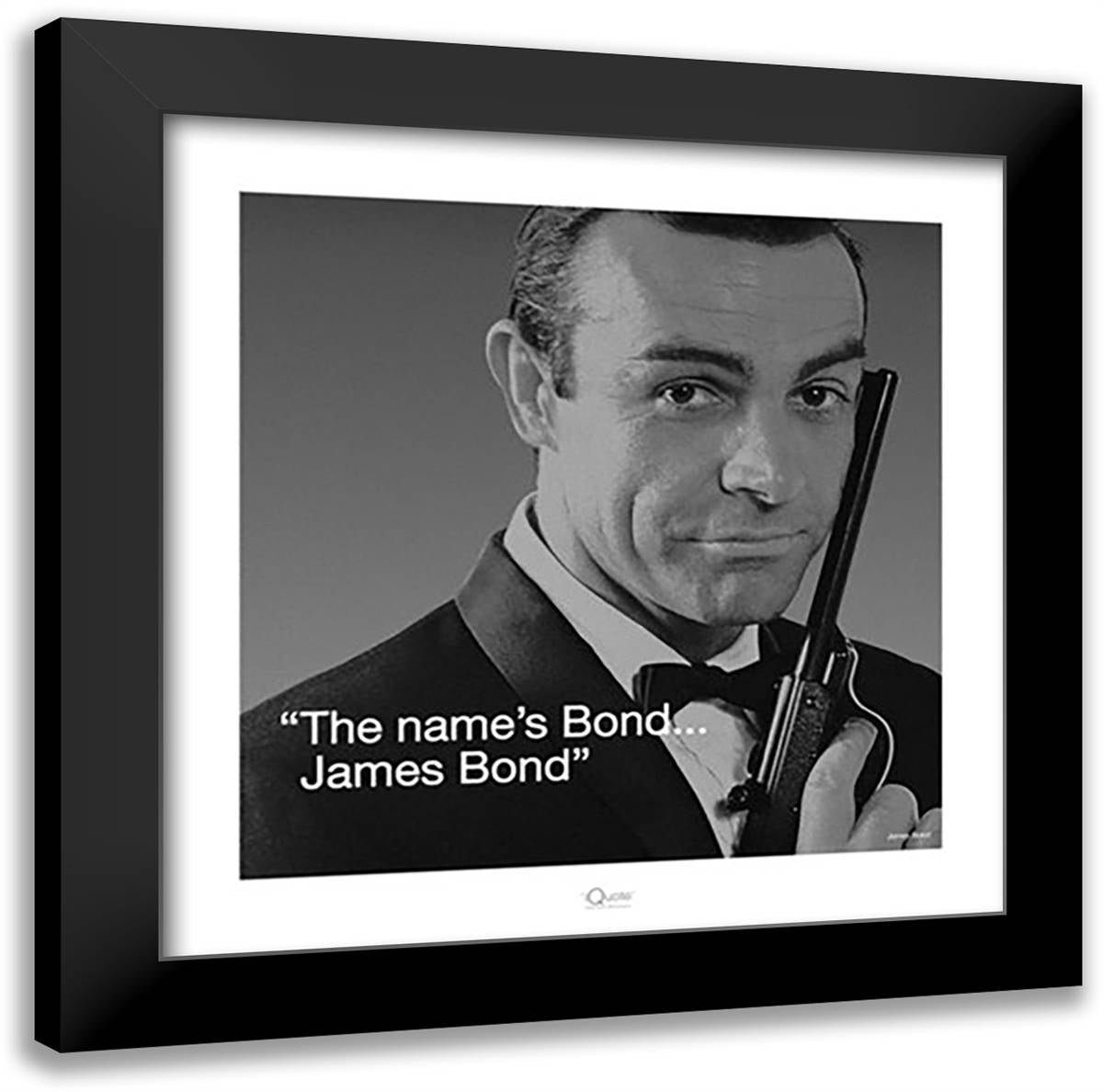 James Bond 20x20 Black Modern Wood Framed Art Print Poster