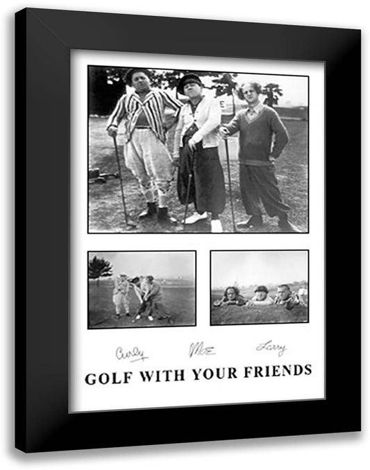 Golf with Your Friends 28x40 Black Modern Wood Framed Art Print Poster