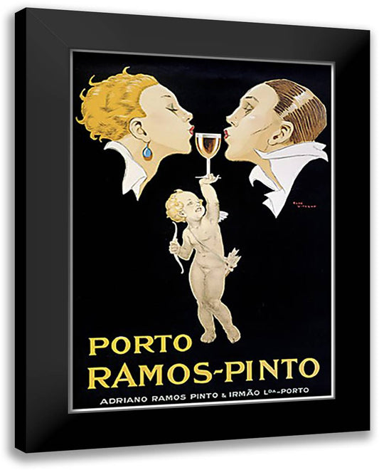 Porto 22x28 Black Modern Wood Framed Art Print Poster by Vincent, Rene