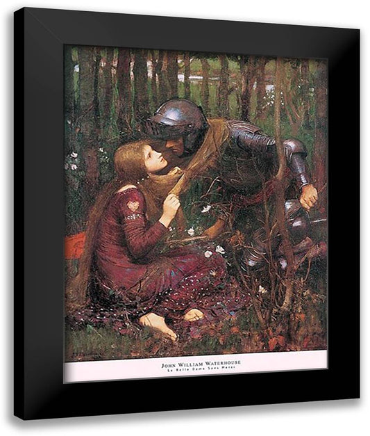La Belle Dame Sans Merci 28x36 Black Modern Wood Framed Art Print Poster by Waterhouse, John William