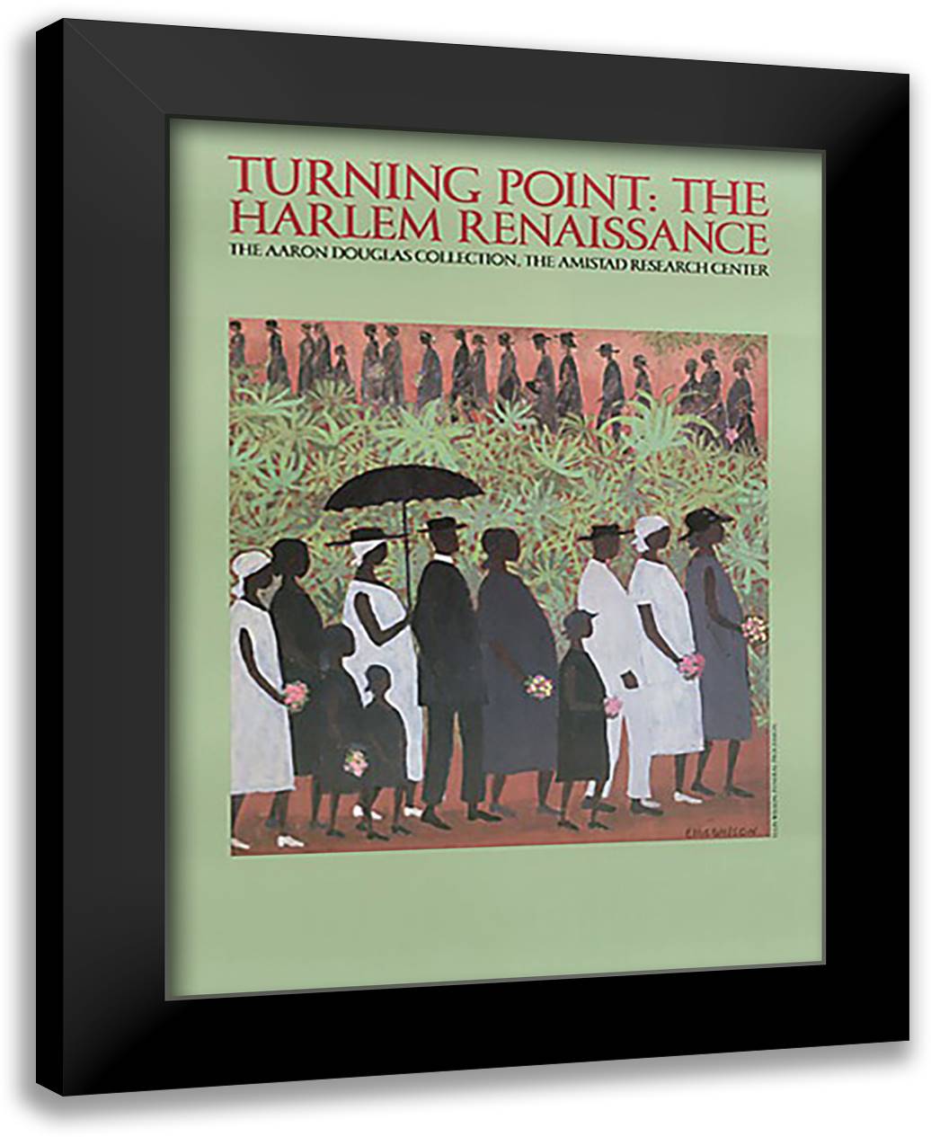 Funeral Procession 22x29 Black Modern Wood Framed Art Print Poster by Wilson, Ellis