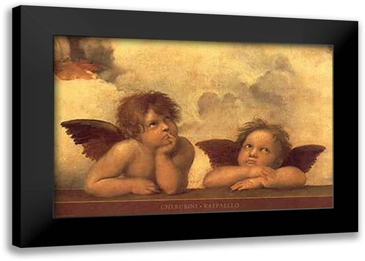 Cherubini 40x28 Black Modern Wood Framed Art Print Poster