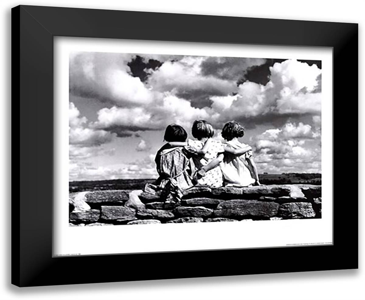 Entre Nous 24x20 Black Modern Wood Framed Art Print Poster by Roberts, H. Armstrong