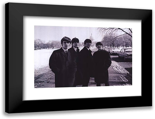 Beatles - Washington DC 36x28 Black Modern Wood Framed Art Print Poster