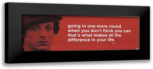 Rocky - one more round (horizontal) 40x16 Black Modern Wood Framed Art Print Poster