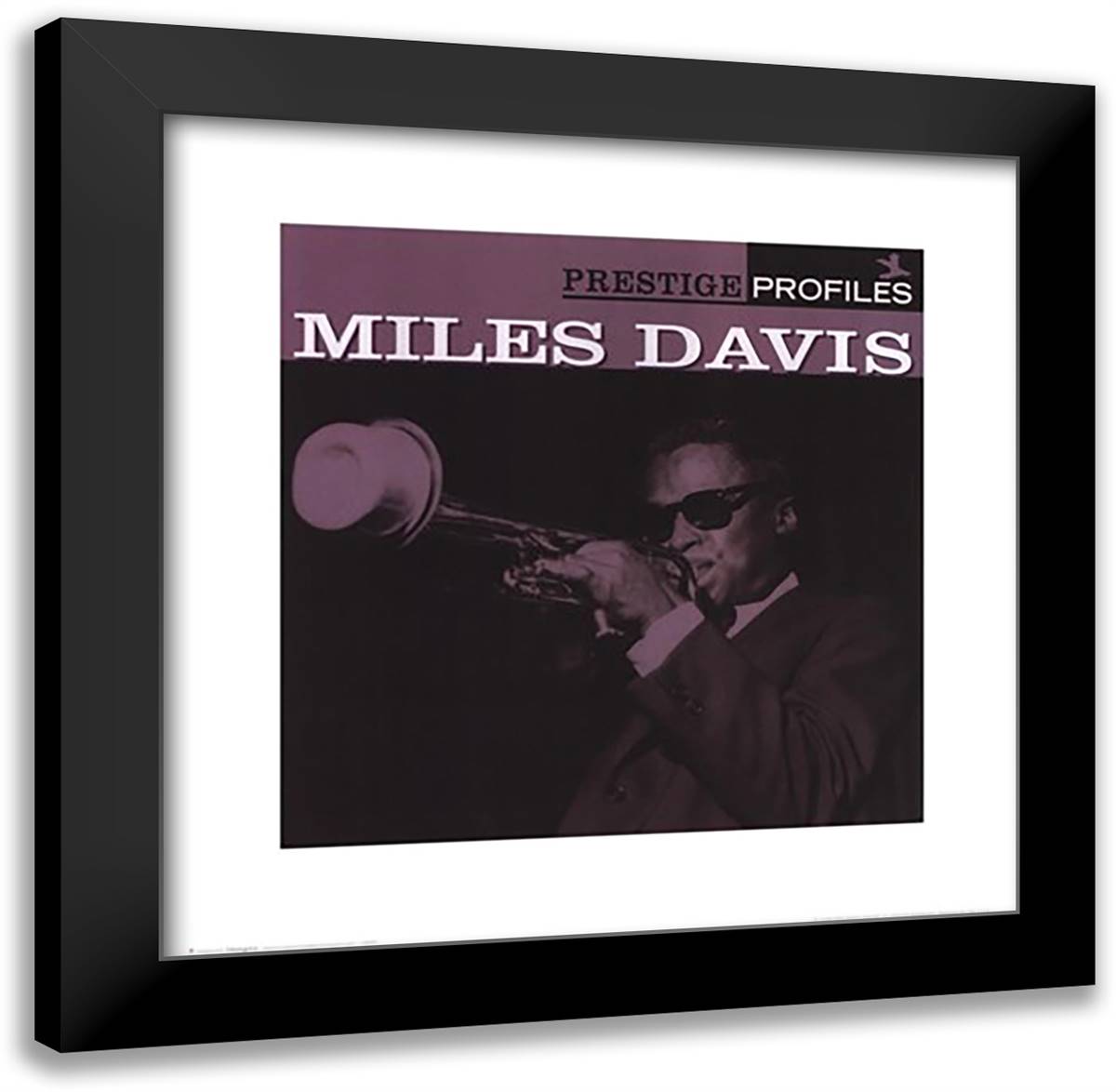 Miles Davis - Profiles 20x20 Black Modern Wood Framed Art Print Poster