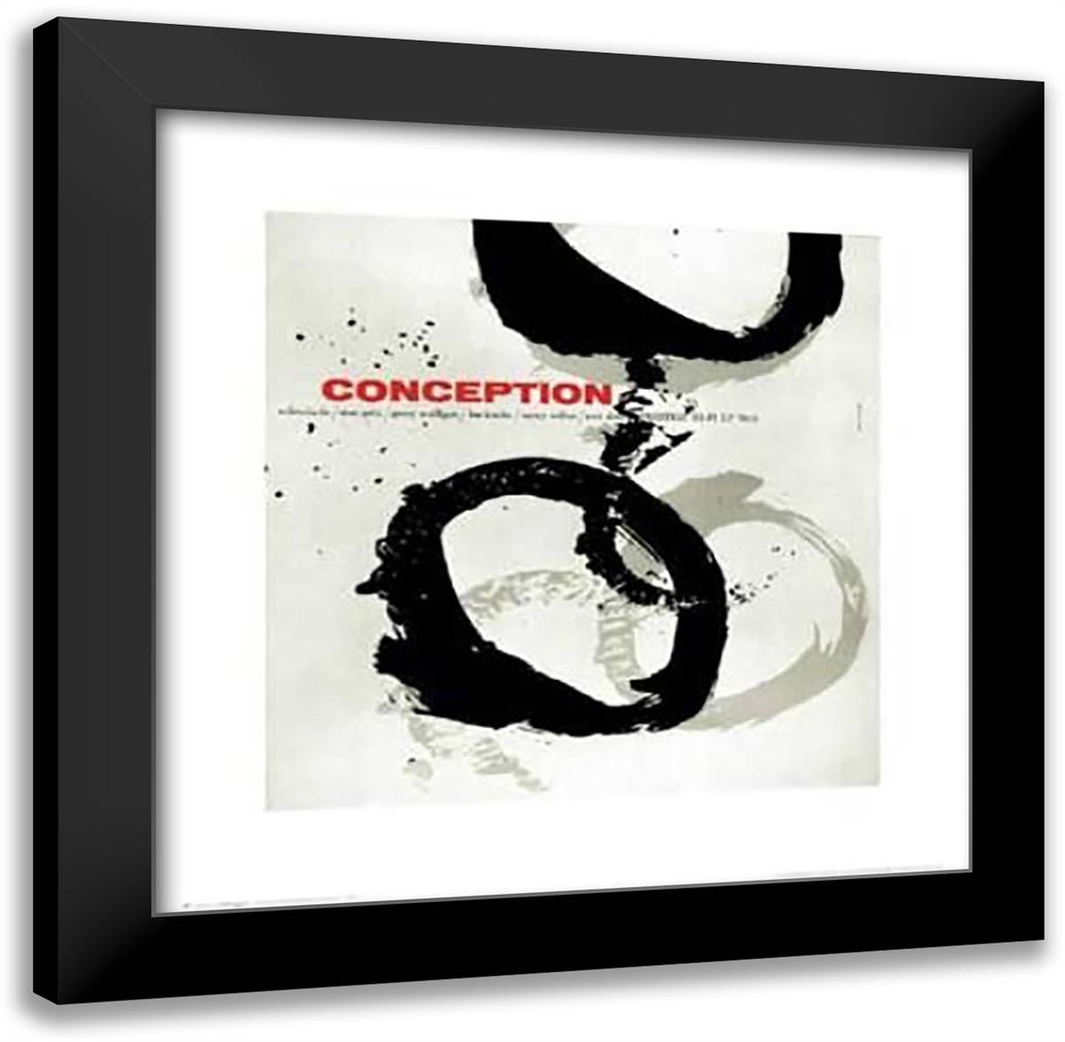 Miles Davis - Conception 20x20 Black Modern Wood Framed Art Print Poster