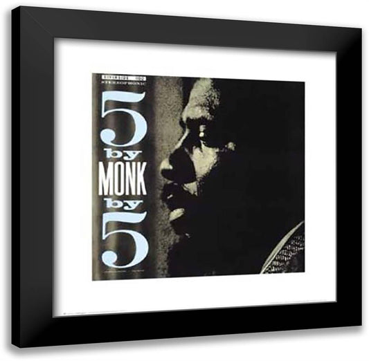 Thelonious Monk-5 By 5 -High Qual Prin 20x20 Black Modern Wood Framed Art Print Poster