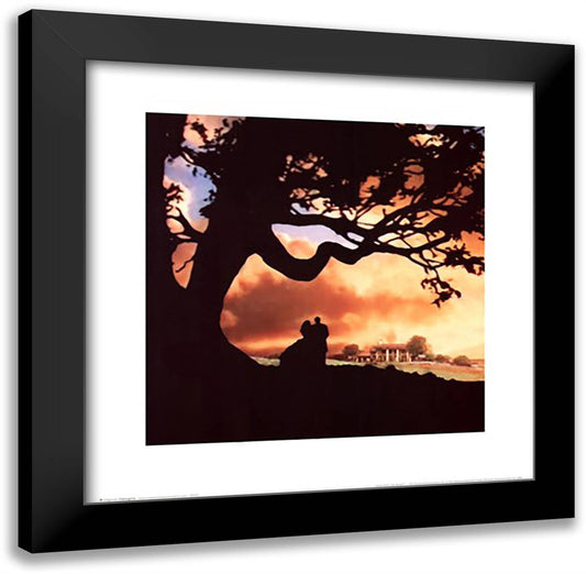 Gone with the Wind - Shadow 20x20 Black Modern Wood Framed Art Print Poster