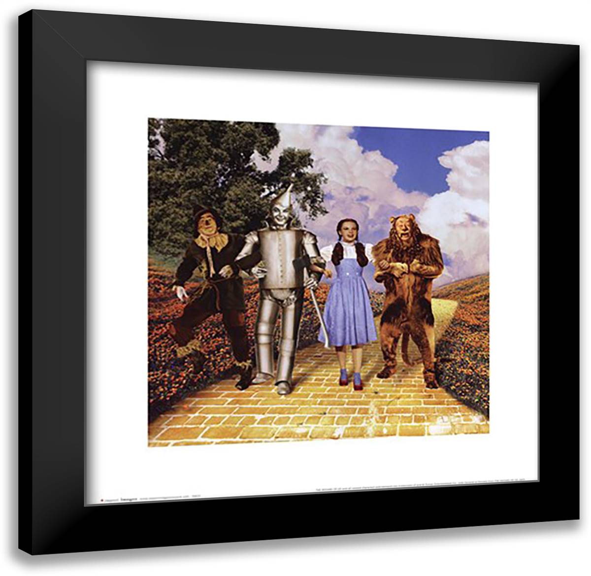 Wizard of Oz - Foursome 20x20 Black Modern Wood Framed Art Print Poster