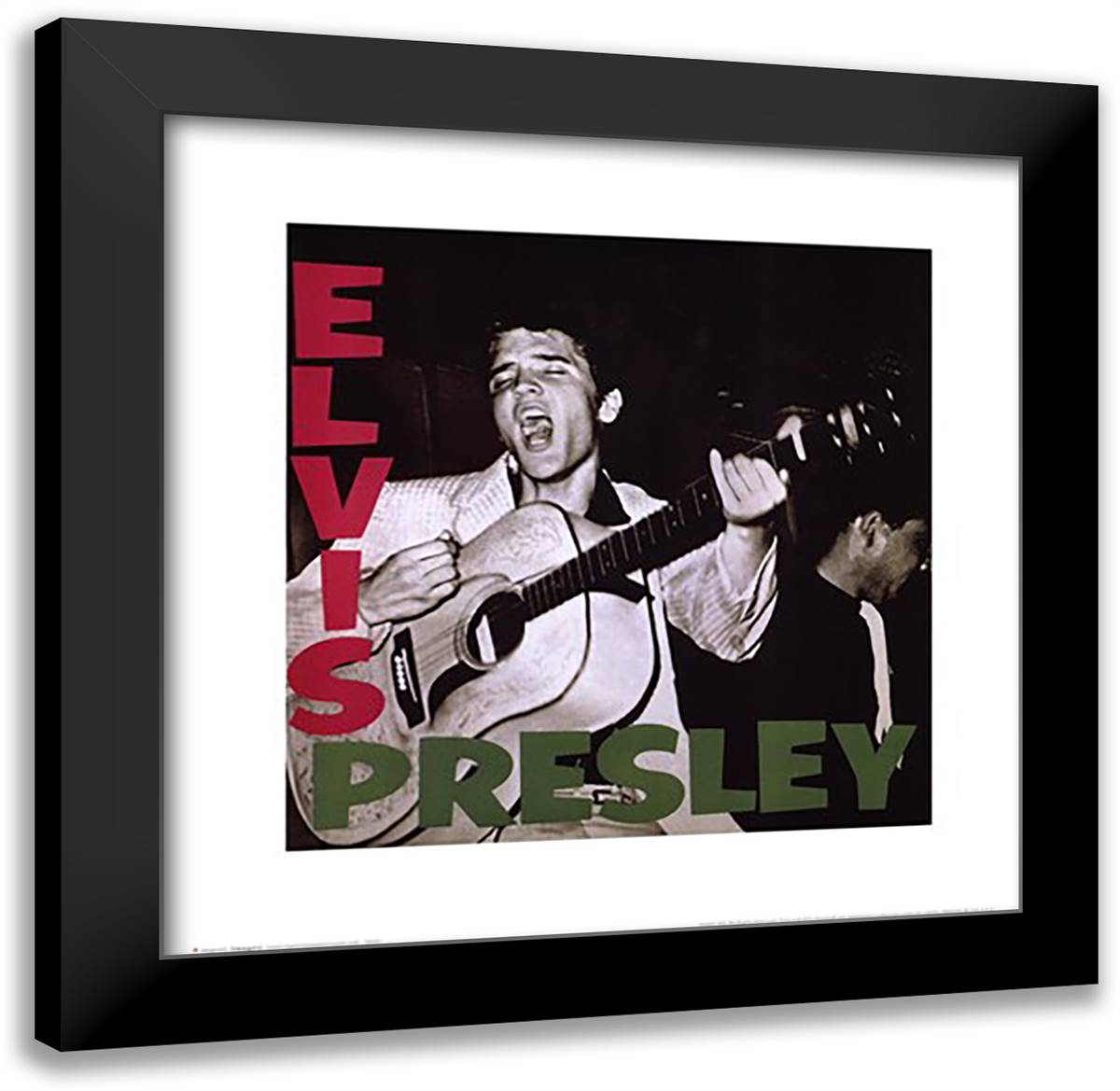 Elvis Presley - Album 20x20 Black Modern Wood Framed Art Print Poster