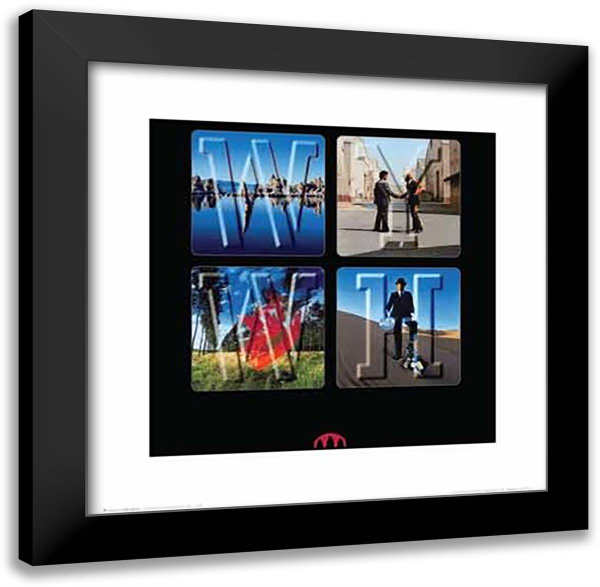 Pink Floyd - Wywh 20x20 Black Modern Wood Framed Art Print Poster
