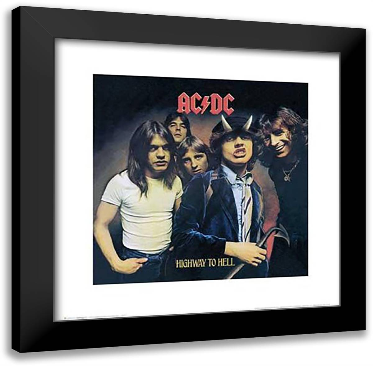 AC/DC - Highway To Hell 20x20 Black Modern Wood Framed Art Print Poster