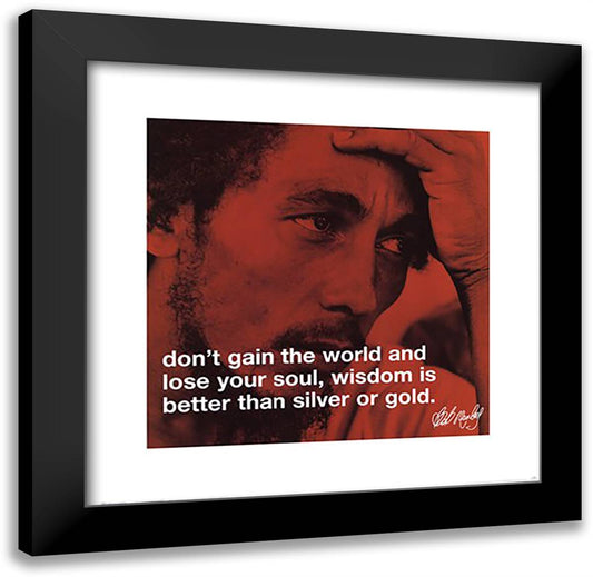 Bob Marley - iPhilosophy - Wisdom 20x20 Black Modern Wood Framed Art Print Poster