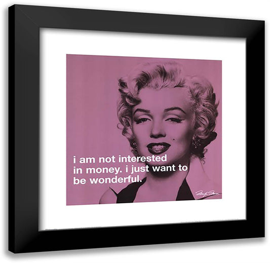 Marilyn Monroe - iPhilosophy - Be Wonderful 20x20 Black Modern Wood Framed Art Print Poster