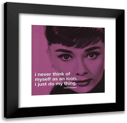 Audrey Hepburn - iPhilosophy - Icon 20x20 Black Modern Wood Framed Art Print Poster