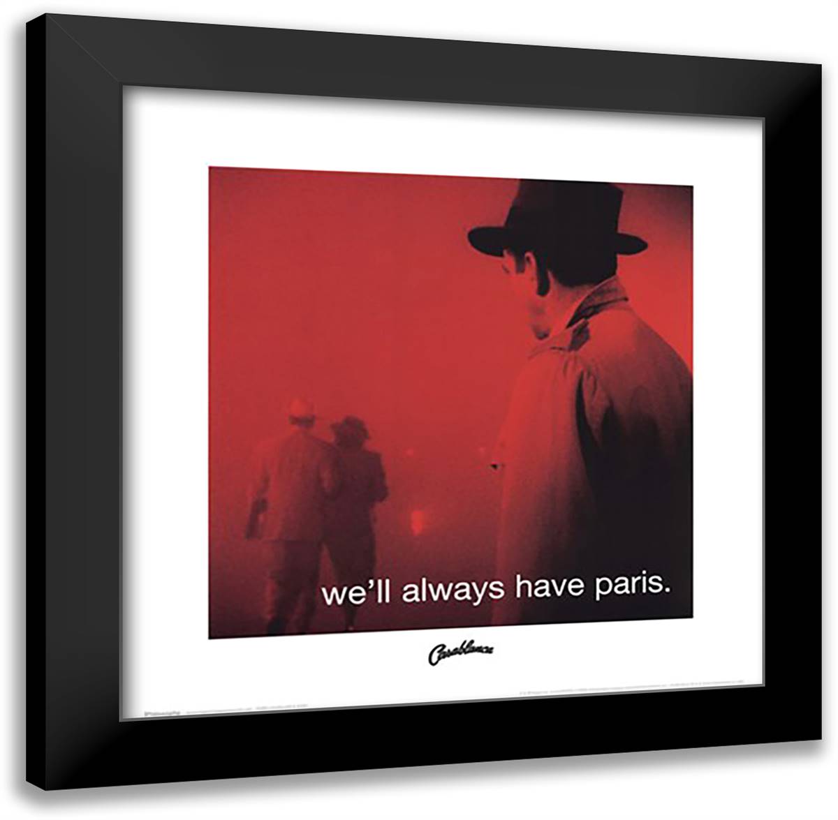 Casablanca - iPhilosophy - Paris 20x20 Black Modern Wood Framed Art Print Poster