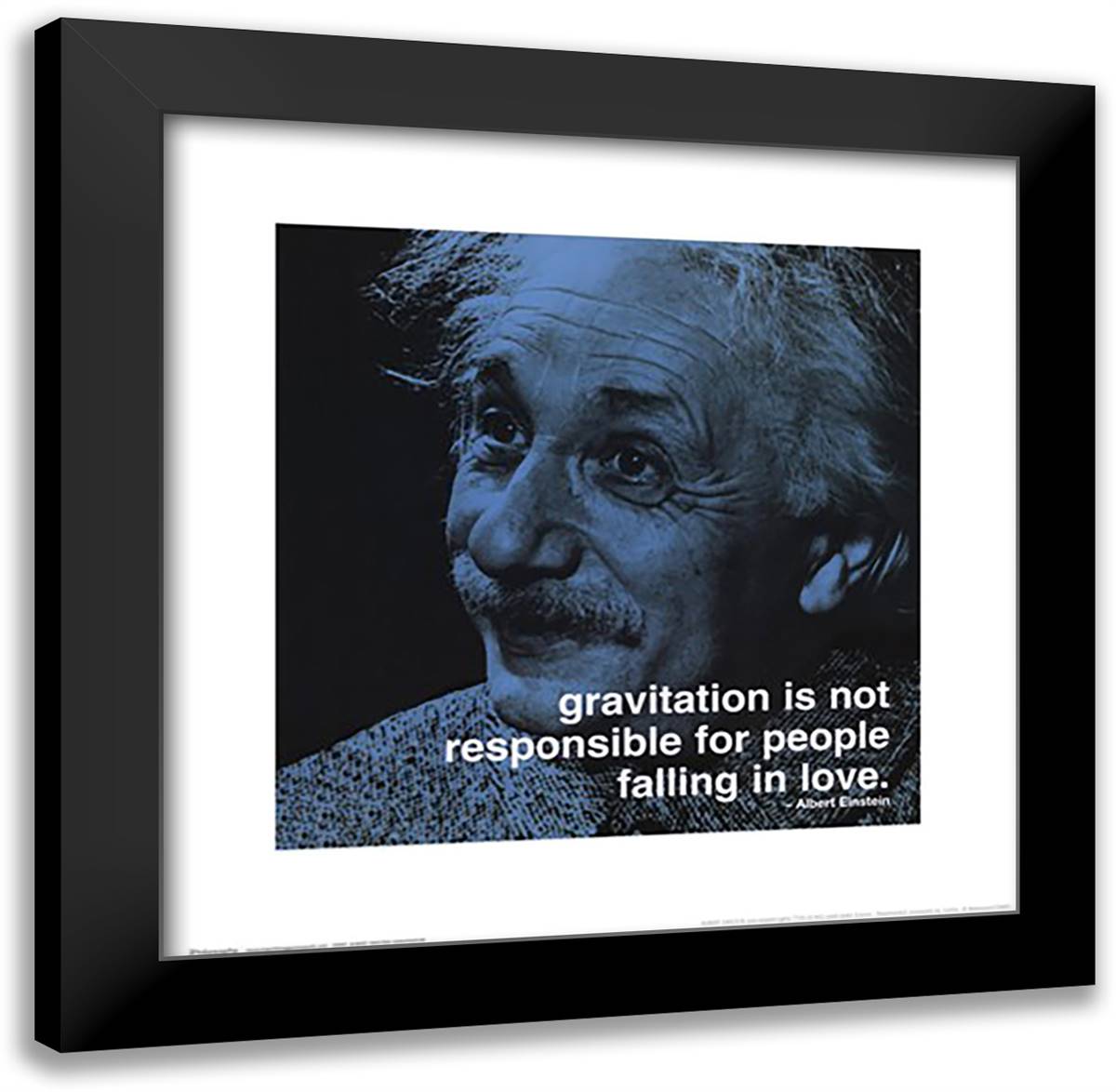 Albert Einstein - iPhilosophy - Gravitation 20x20 Black Modern Wood Framed Art Print Poster