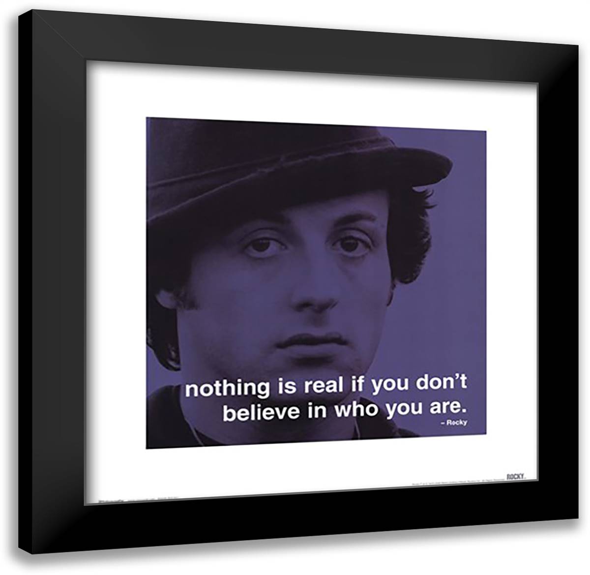 Rocky - iPhilosophy - Believe 20x20 Black Modern Wood Framed Art Print Poster