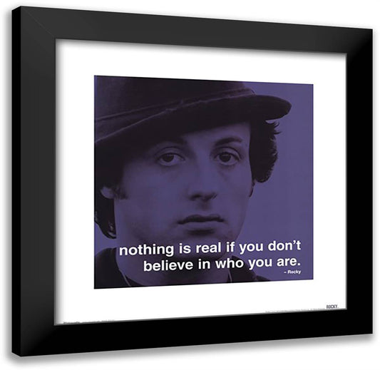 Rocky - iPhilosophy - Believe 20x20 Black Modern Wood Framed Art Print Poster