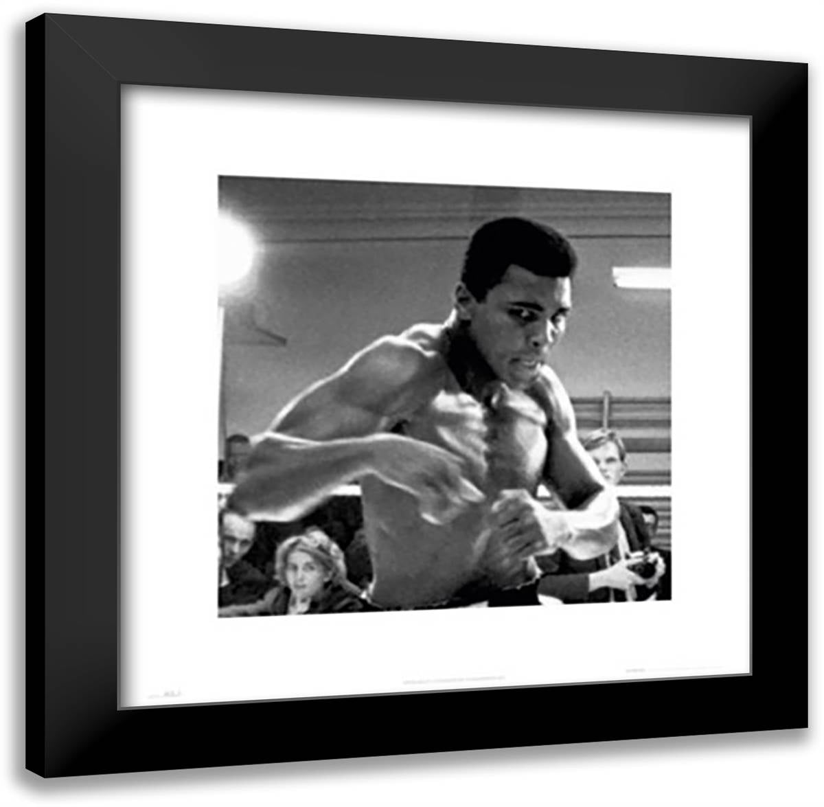 Muhammad Ali-Training -High Qual Print 20x20 Black Modern Wood Framed Art Print Poster
