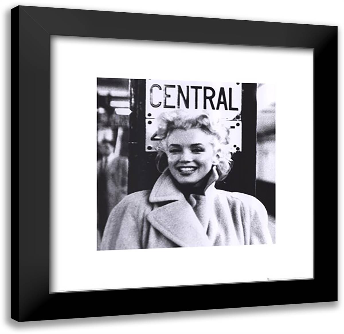 Marilyn Monroe - Grand Central 20x20 Black Modern Wood Framed Art Print Poster