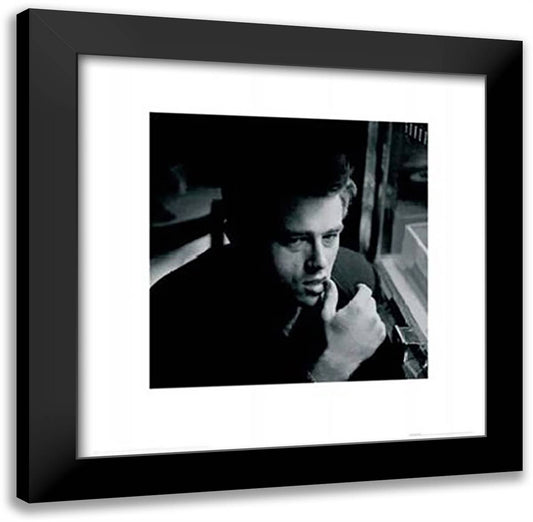 James Dean-Thumb -High Qual Print 20x20 Black Modern Wood Framed Art Print Poster