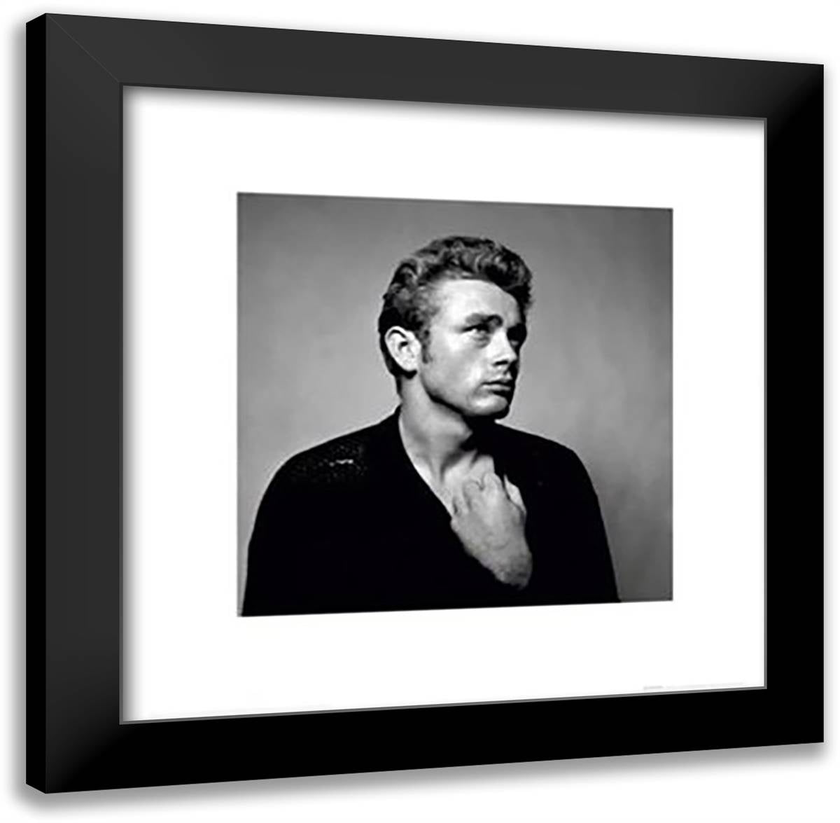 James Dean - Portrait 2 20x20 Black Modern Wood Framed Art Print Poster