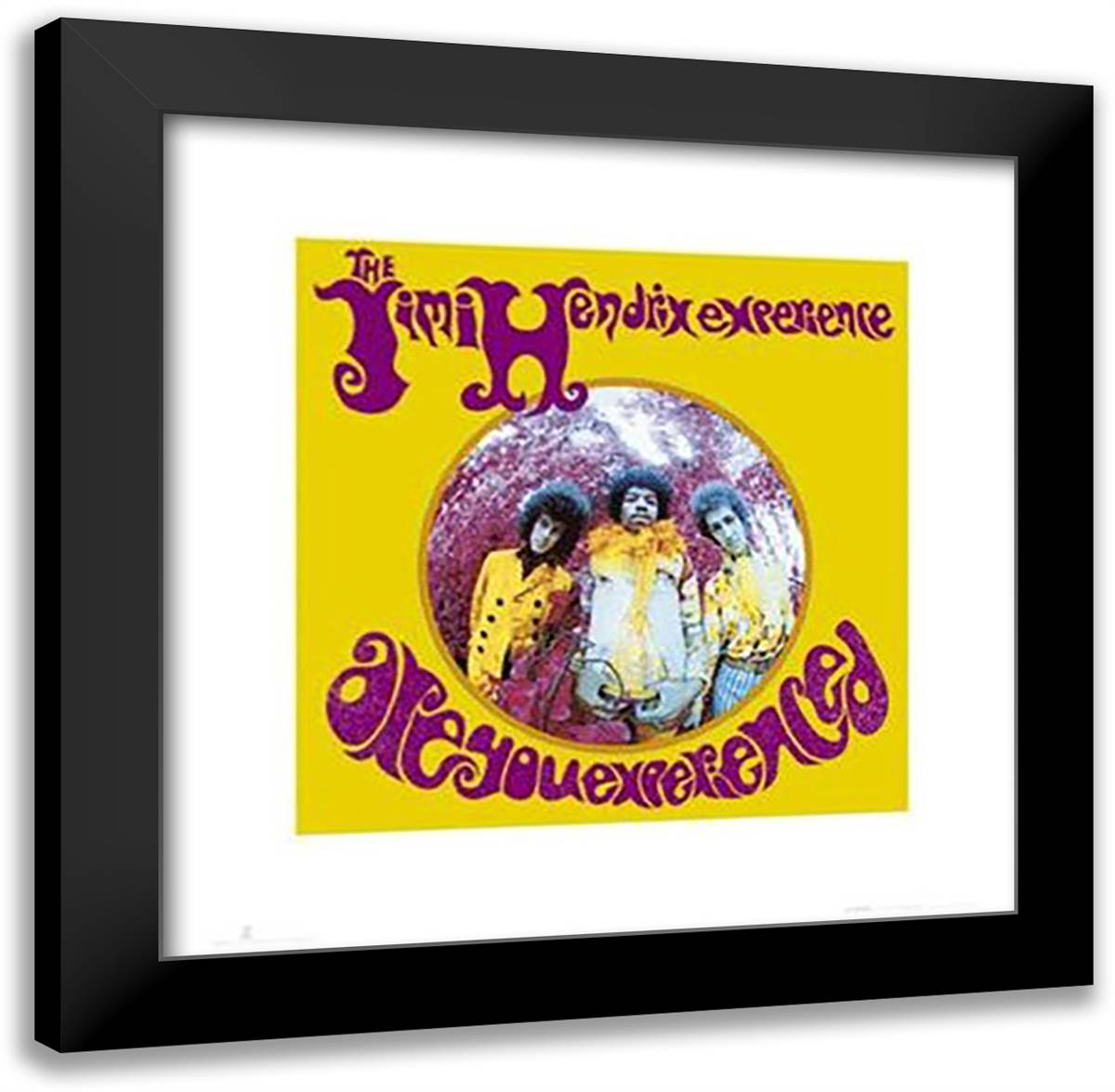 Jimi Hendrix - Experience 20x20 Black Modern Wood Framed Art Print Poster