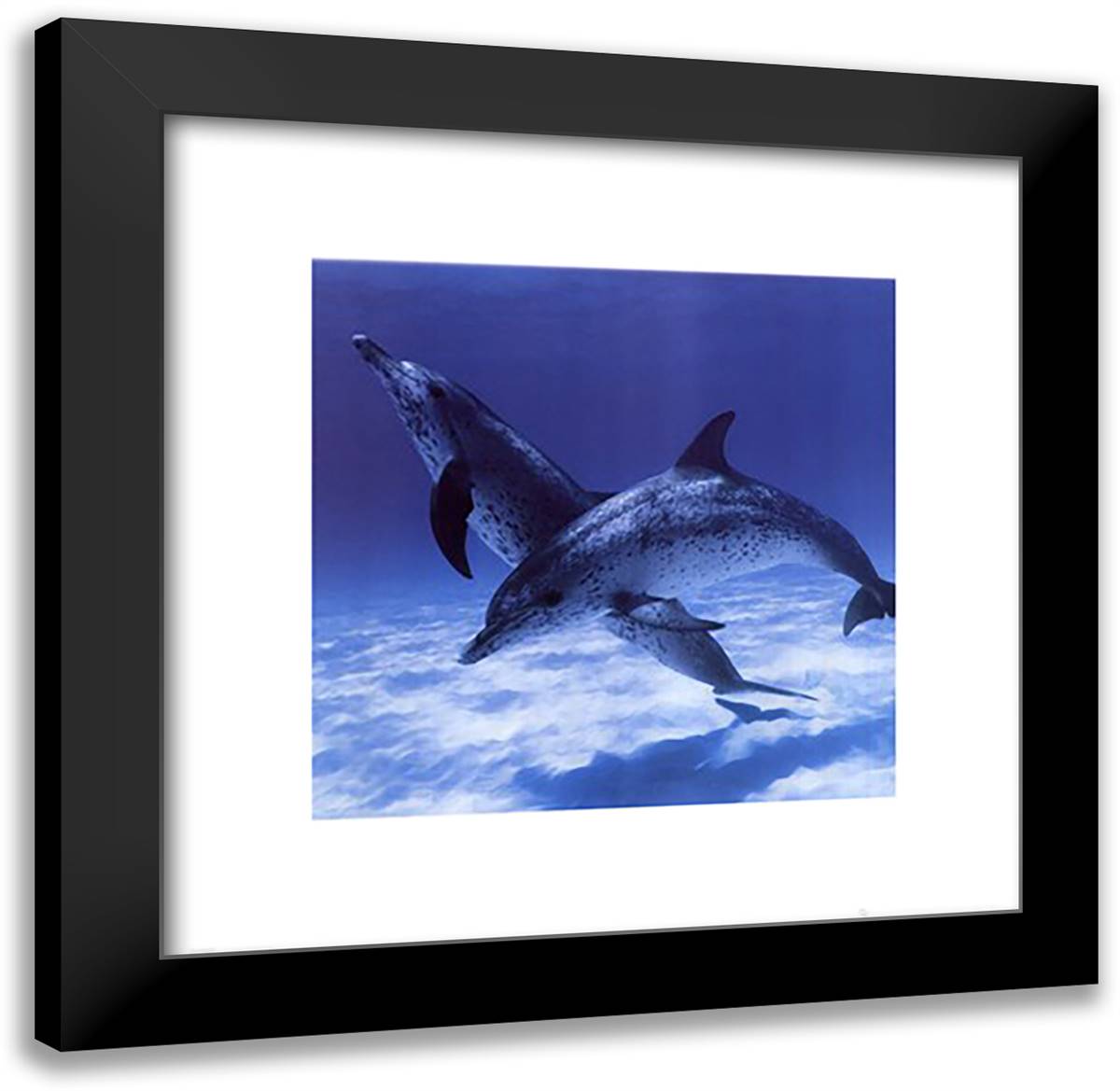 Harmony 20x20 Black Modern Wood Framed Art Print Poster