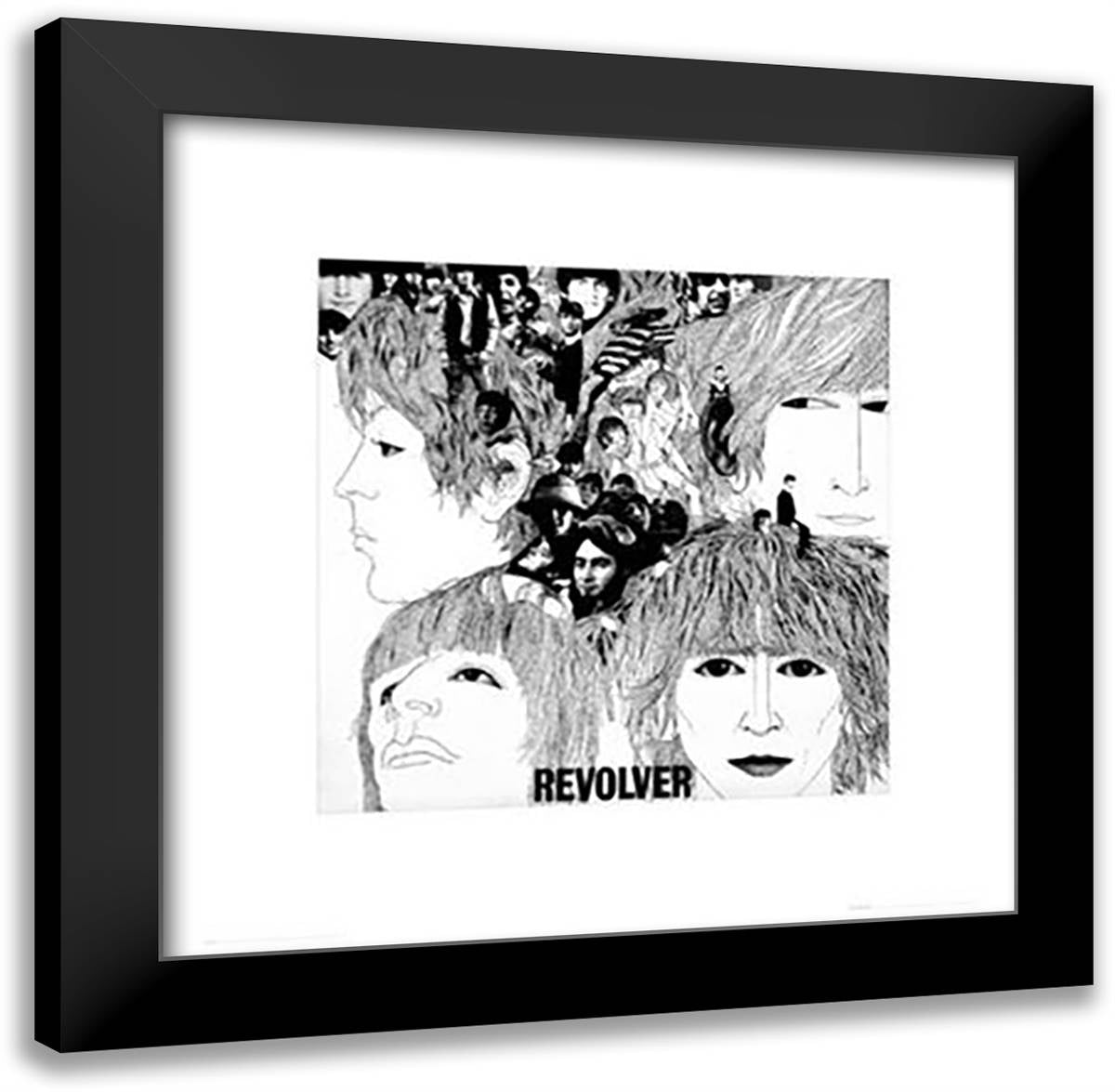 Beatles - Revolver 20x20 Black Modern Wood Framed Art Print Poster