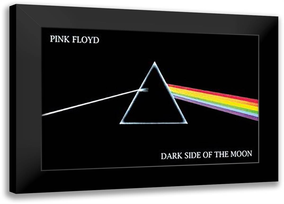 Pink Floyd-Dark Side Of Moon 40x28 Black Modern Wood Framed Art Print Poster