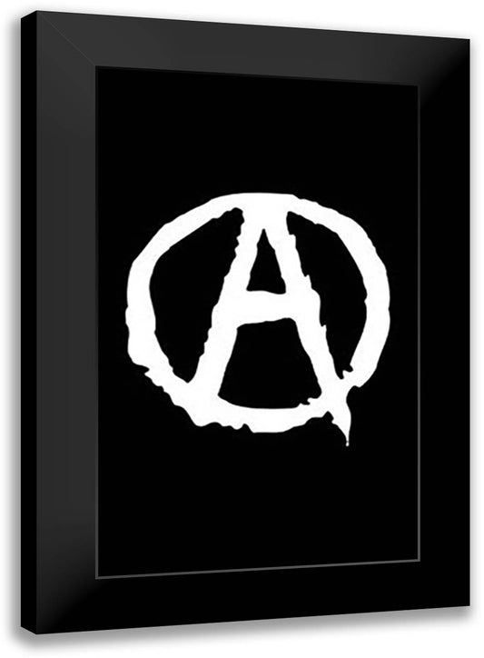 Anarchy - Logo 28x40 Black Modern Wood Framed Art Print Poster