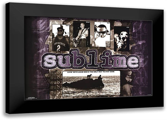 Sublime - Livin' With Lou 40x28 Black Modern Wood Framed Art Print Poster