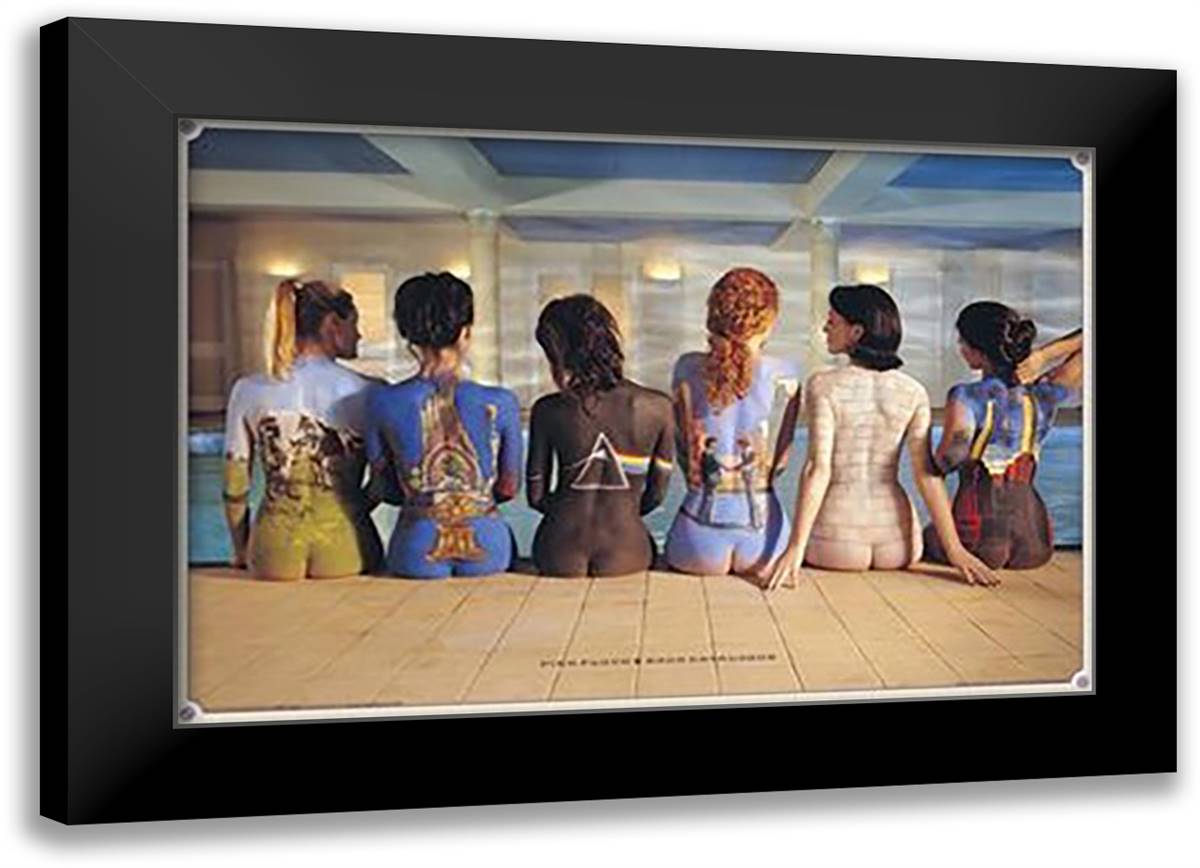 Pink Floyd-Back Catalogs 40x28 Black Modern Wood Framed Art Print Poster