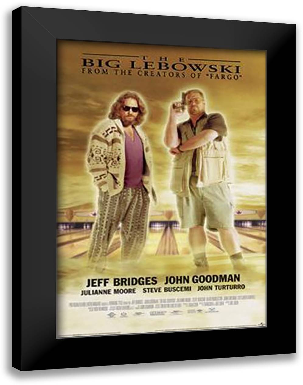 Big Lebowski-Movie Score 28x40 Black Modern Wood Framed Art Print Poster