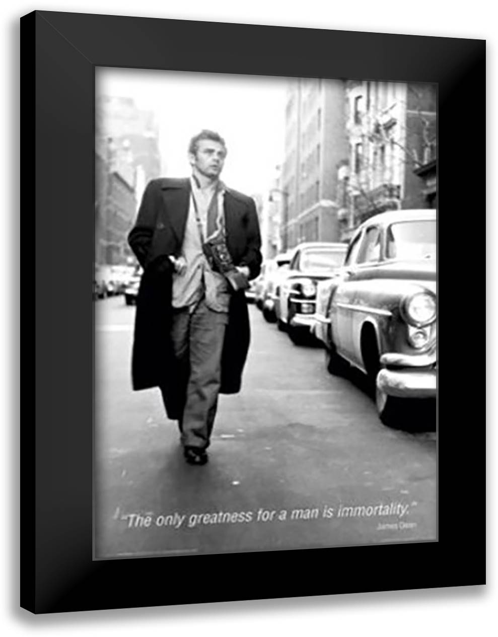 James Dean-Immortality 28x40 Black Modern Wood Framed Art Print Poster