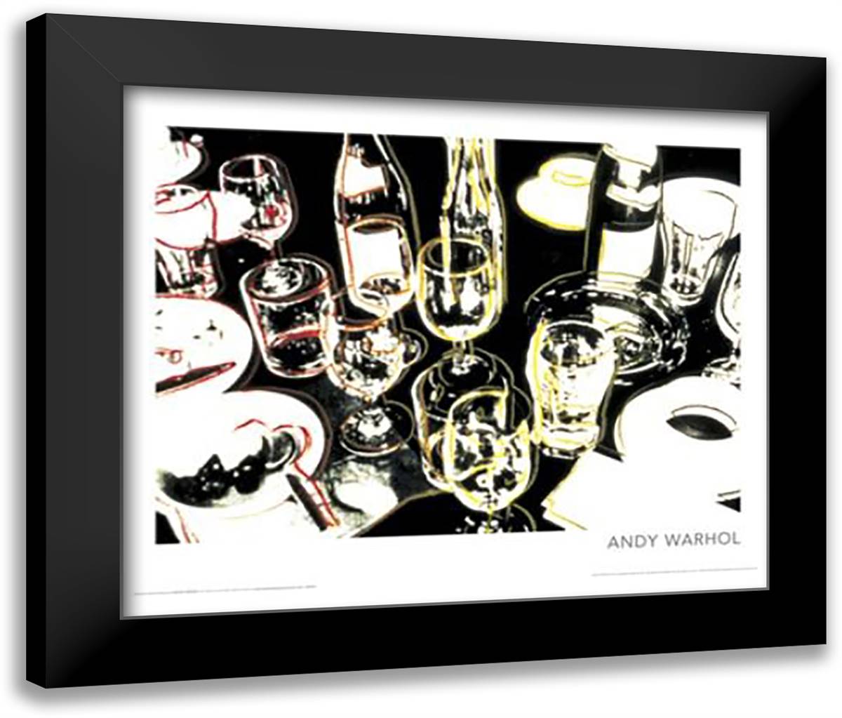 After The Party 24x20 Black Modern Wood Framed Art Print Poster by Warhol, Andy